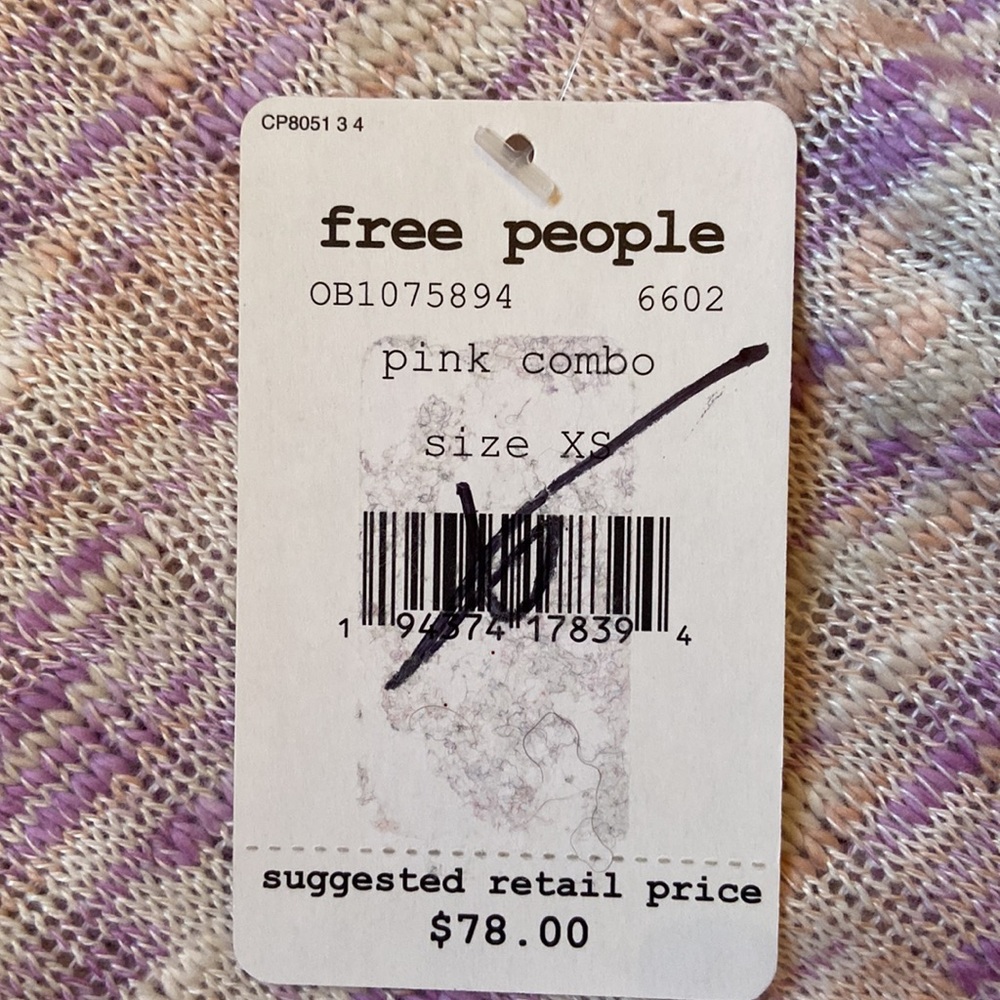 NWT We The Free Spaced Out Long Sleeve Knit Top XS - Picture 12 of 12